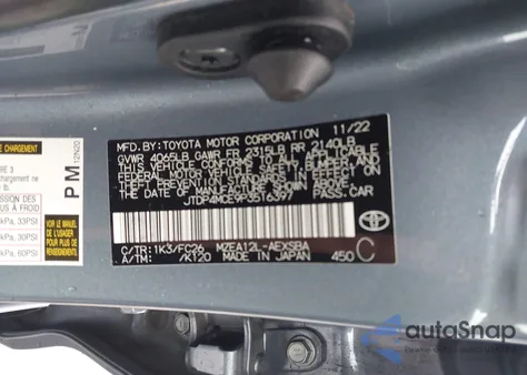 2023 Toyota Corolla Se from USA, damaged, VIN JTDP4MCE9P3516397